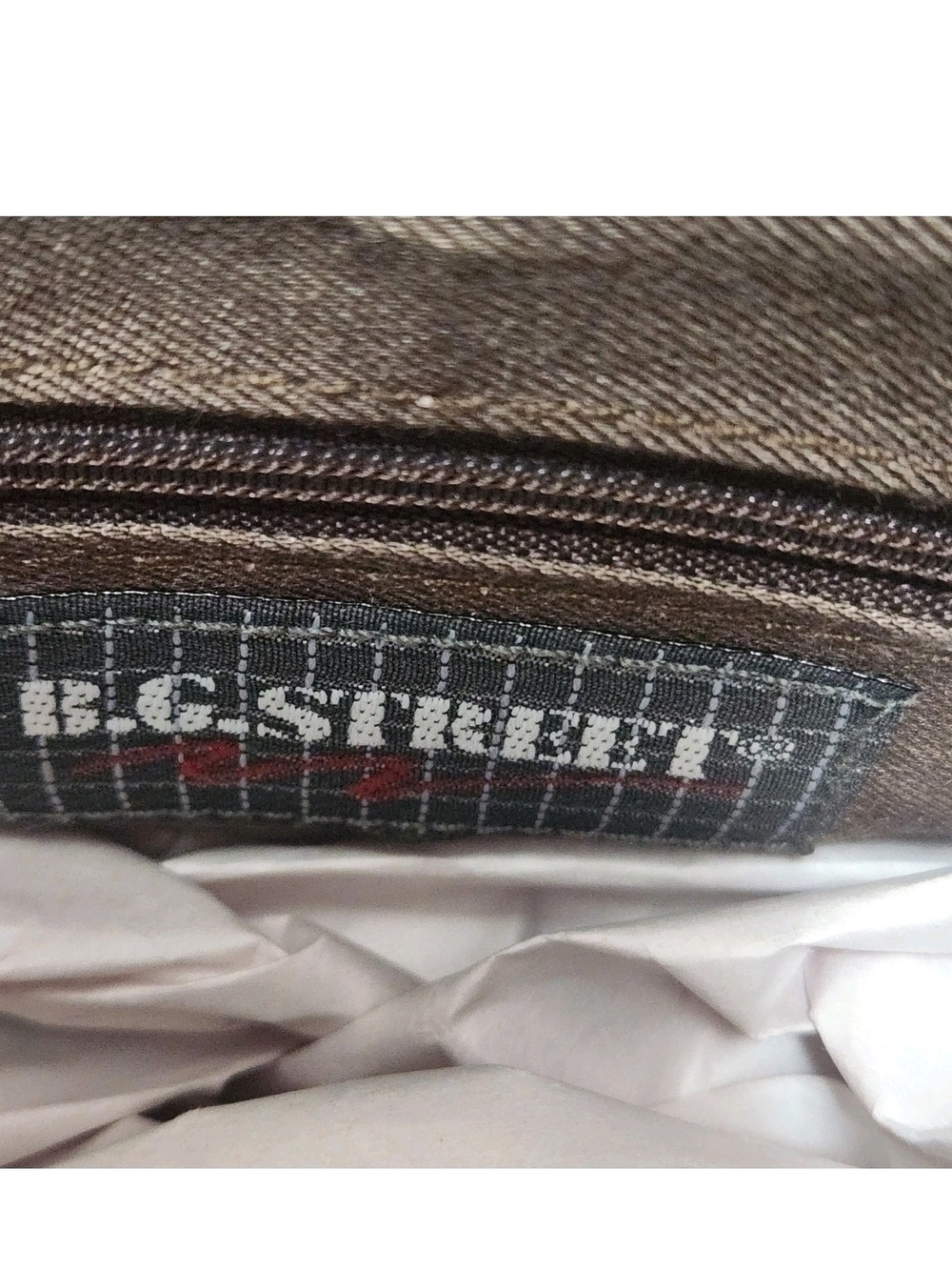 VTG 90s BG Street Aztec Tapestry Carpet Crossbody Bag 10x9x4 Bon Marche Hippie - Picture 12 of 16